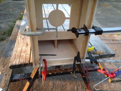 Got the stop rail for the back plates installed. Yes I know I need to double the thickness. I plan to lap the corners when I glue the second layer on.