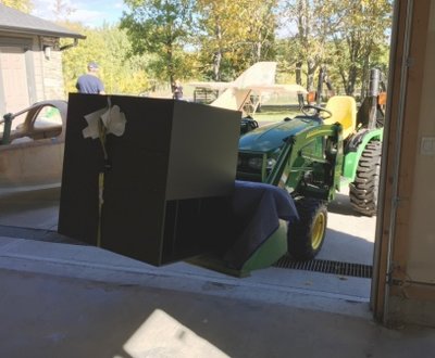 The tractor made the move to the house easy.