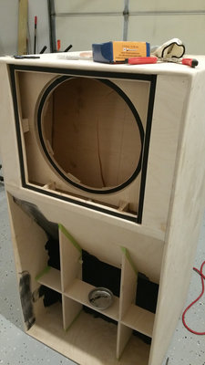 sealing everything up with speaker gasket