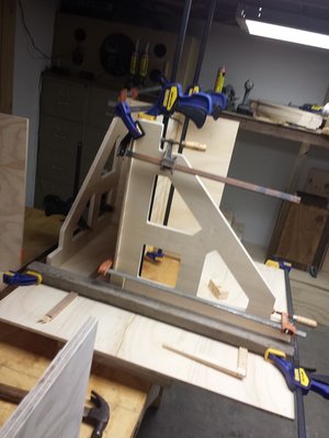 Clamping squares worked out very well.