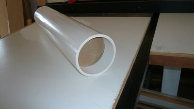 cut 2 disks from mdf to fit i.d. tightly