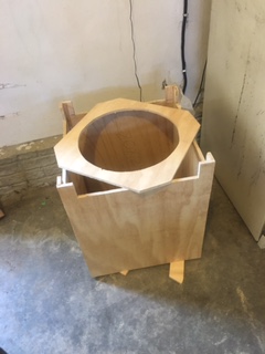 Sides and half the baffle done, working on the 2nd part.