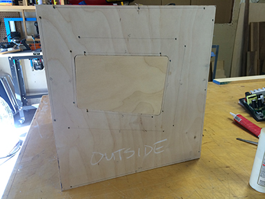 Dry fitting of the access panels.