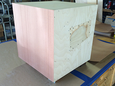 All four sides were veneered with contact cement and then carefully trimmed.