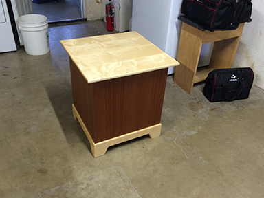 Front view after 3 coats of polyurethane.