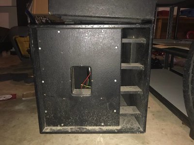 Front of cabinet