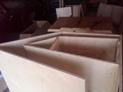 Here is the pre-built chamber and baffle assembly ready to be put onto a side