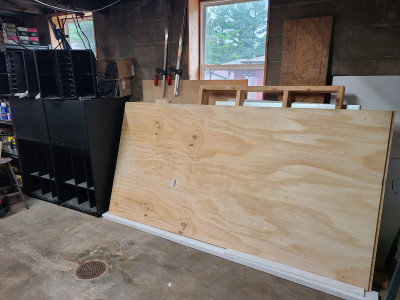 Fresh ply (and the garage stack)