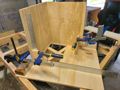 Glue mock-up testing for square