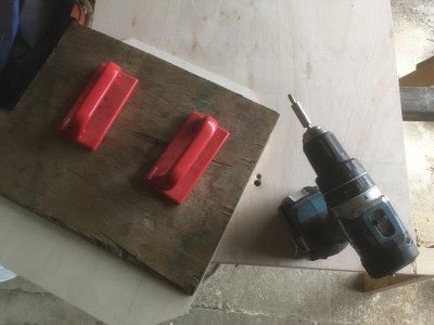 Set up to route out baffle hole
