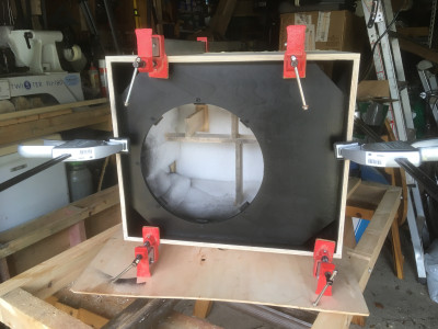 Back glued and clamped