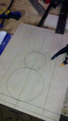 Laying out the grille backer