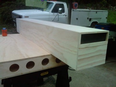 Stacked, they will be latched together for transport