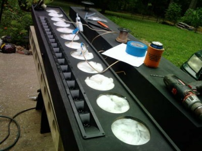 Spray painted, array installed