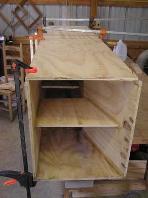 FIRST SIDE DONE. SECOND SIDE WITH CLAMPS IN POSITION