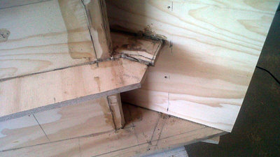 Transferring, marks for panels 7 and 9 and screws.