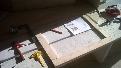 Starting to build brace 6/12.  Man I hate these braces and will often procrastinate in making them, I dunno why I just do.