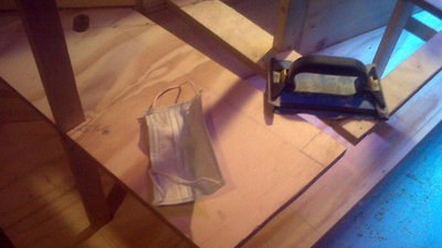 Final sanding the lower horn path and braces.