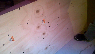 The inside of cap panel marked.