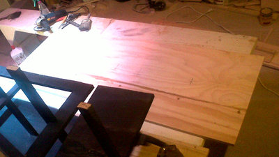 Marking and drilling the holes for the braces.