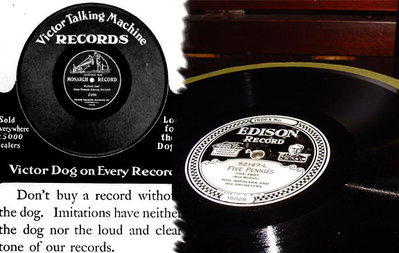 An average 3 minute 78 rpm record will hold an audio signal that is on average 140 yards in length, recorded at a speed of 1.59 miles an hour + or – 10%. (faster at the edge, slower near the center)  Dynamic range between -35dB to 0dB. Surface noise on new record is -40dB and worn record (50 plays) -15dB, grooves per inch between 70 and 100. Roughly 1.5 ft per second of audio.  Song writers shorten the AABBACC format of music to a ABBAB or AABB to make sheet music record friendly.<br />Edison Records had an average of 4 minutes at 200 yards recorded at 1.7 mph. Dynamic range between -40dB to 0dB. Surface noise on new record is -30dB and worn record (50 plays) -15dB grooves per inch between 150 and 400. Edison experimented with long play record making a 40 min LP in 1922 and 1926 but it was a financial failure, No one wanted to listen to music for 40 minutes and to record 40 minutes of music the musicians had to play for 40 minutes.