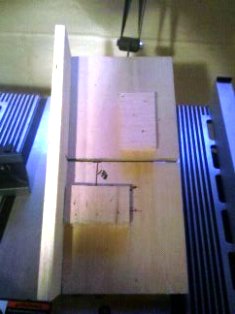 quick sled/jig for cutting piezo melding