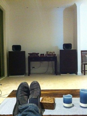 Listening position with slippers on!