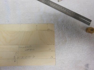 I made a jig to mark the rest of the throat sheaths