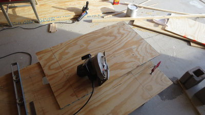 Cutting marking panel 3 and pre drilling holes for the braces the already been sized to fit.