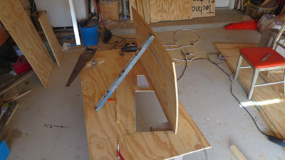 Dry fitting panel 3 after cutting the 56 degree angle