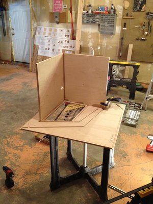 End of day 2 -- two panels in place.