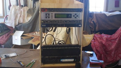 DSC00227.jpg (65.83 KiB) Viewed 3662 times Rack equip- ADJ Copilot, Behringer Ultracurve Pro 8024, Rane DC24 Dynamic Controller, BBE 362 Sonic Maximizer, Neutrik Patch Bay, Spacer, Mackie M1400i. not pictured is my kustom amp, mixer, and PC