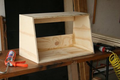 Cabinet #1 is framed and straight!