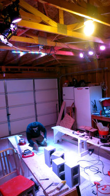 The par can lights helped us on this project.