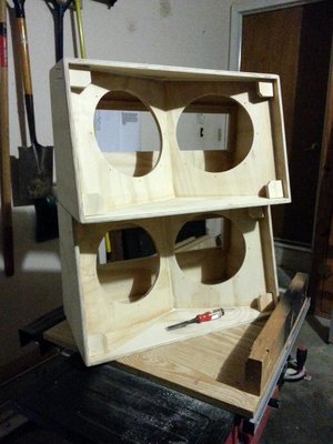 2 cabs, grille blocks installed and everything sanded smooth.