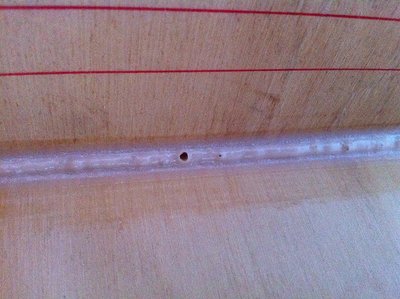 example of a bubble popping and leaving a small pit behind.