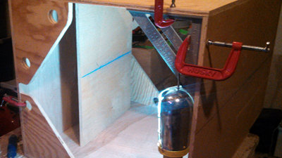 Temporary panels to keep the box Square.