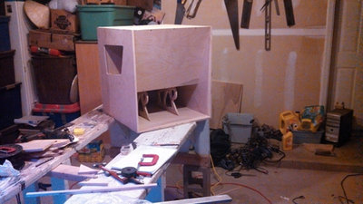 All inside panels are glued now to remove the sides and reglue them.