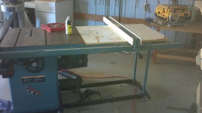 Table saw before disassembly