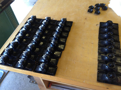 I started off with building the melded tweeter arrays. Took off all the drivers from the horns. One, to help make the build easier to work with, and 2 to be able to paint them.