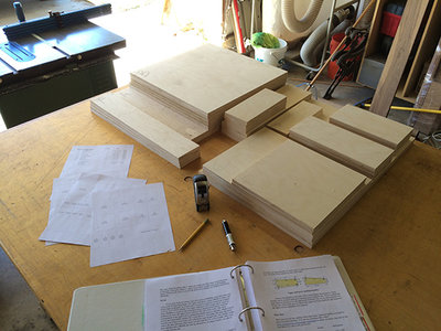 I'm fortunate enough to have a local lumberyard (just a few miles away) that stocks all thickness of BB. Prices are pretty good as well. I use Illustrator (in actual full size) to help layout all the pieces.