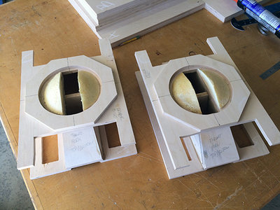 Throat horn and baffle assembled.