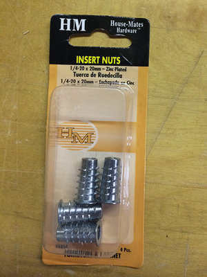 Since these are premium drivers, I wanted a better and heftier mount for them. I like these types of inserts. They are more secure, especially when mounted from the back side. Just make sure the drilled holes are straight and perpendicular.