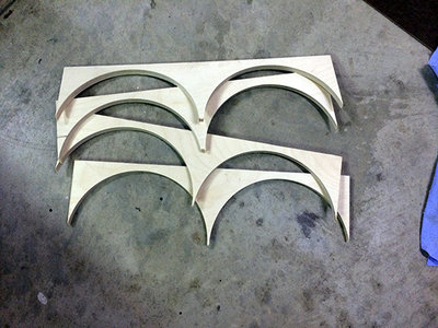 Perfect cut-offs. I'm making the full back version, so they'll be ready for capping the back overlay. I used a Dremel tool to cut that small connection between the two curve cuts.