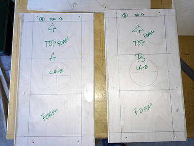 Layout of the braces and driver on the back of the HF module.