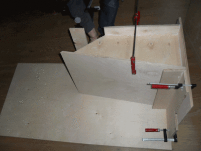 setting up panel 3 for gluing