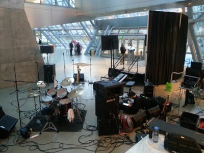 Akron Art Museum set up for Get On Up