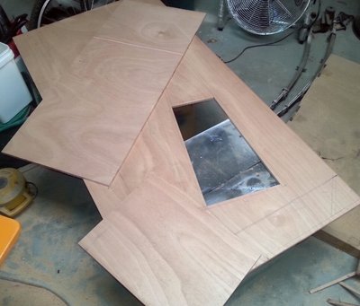 Panels 1 and 2 cut and ready to be glued