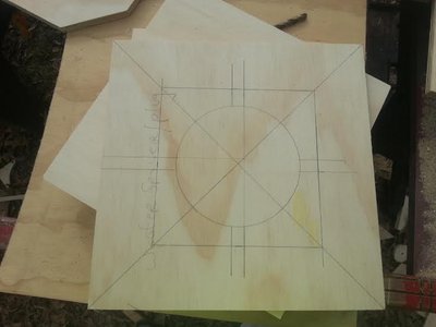 Baffle template ready to cut.
