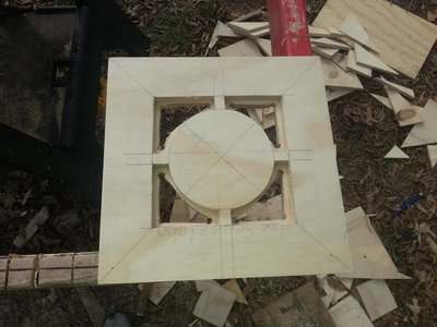 Tacked down and ready for the router.